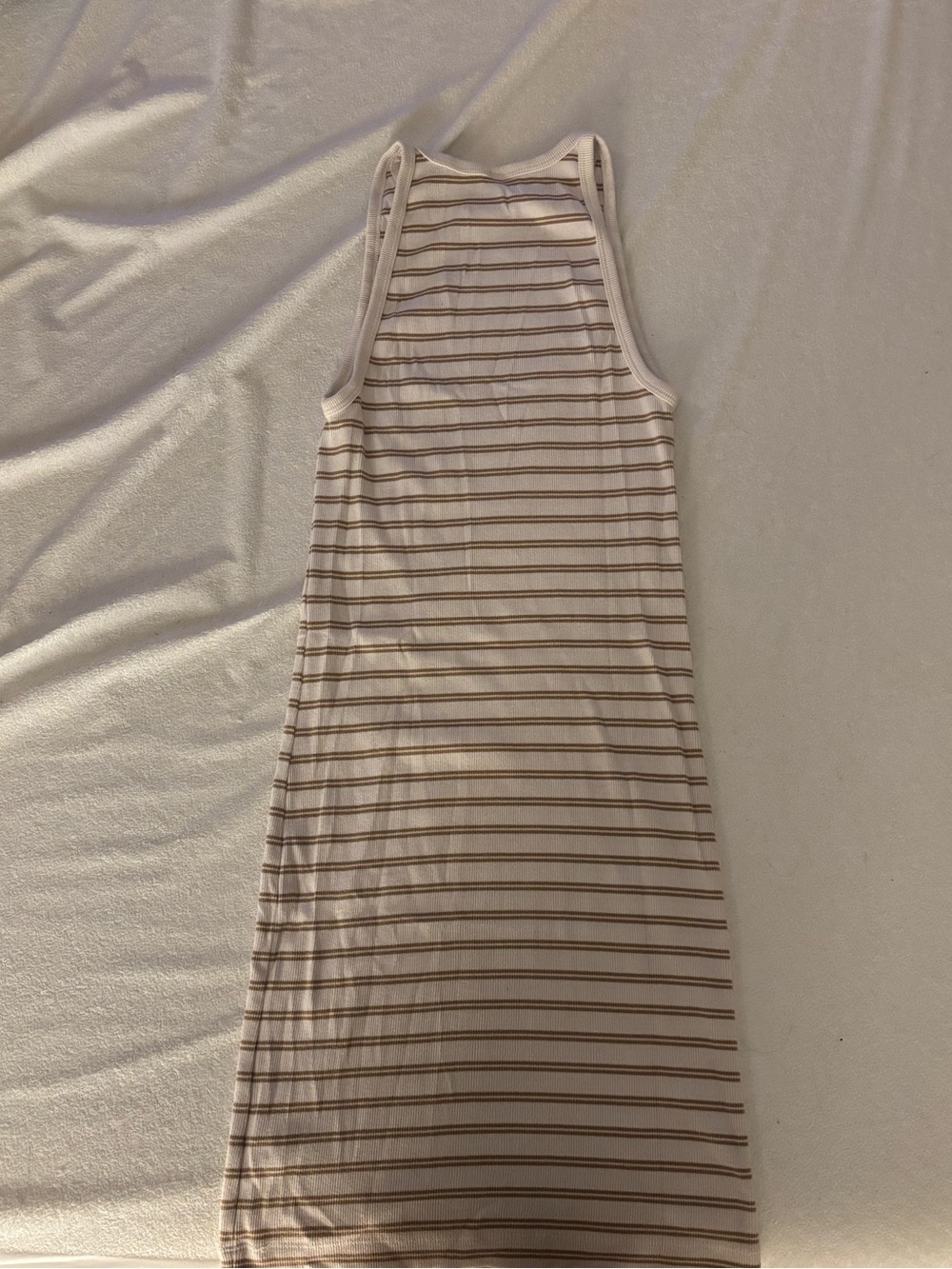 Old Navy Striped Tank Midi Dress - Cream & Brown